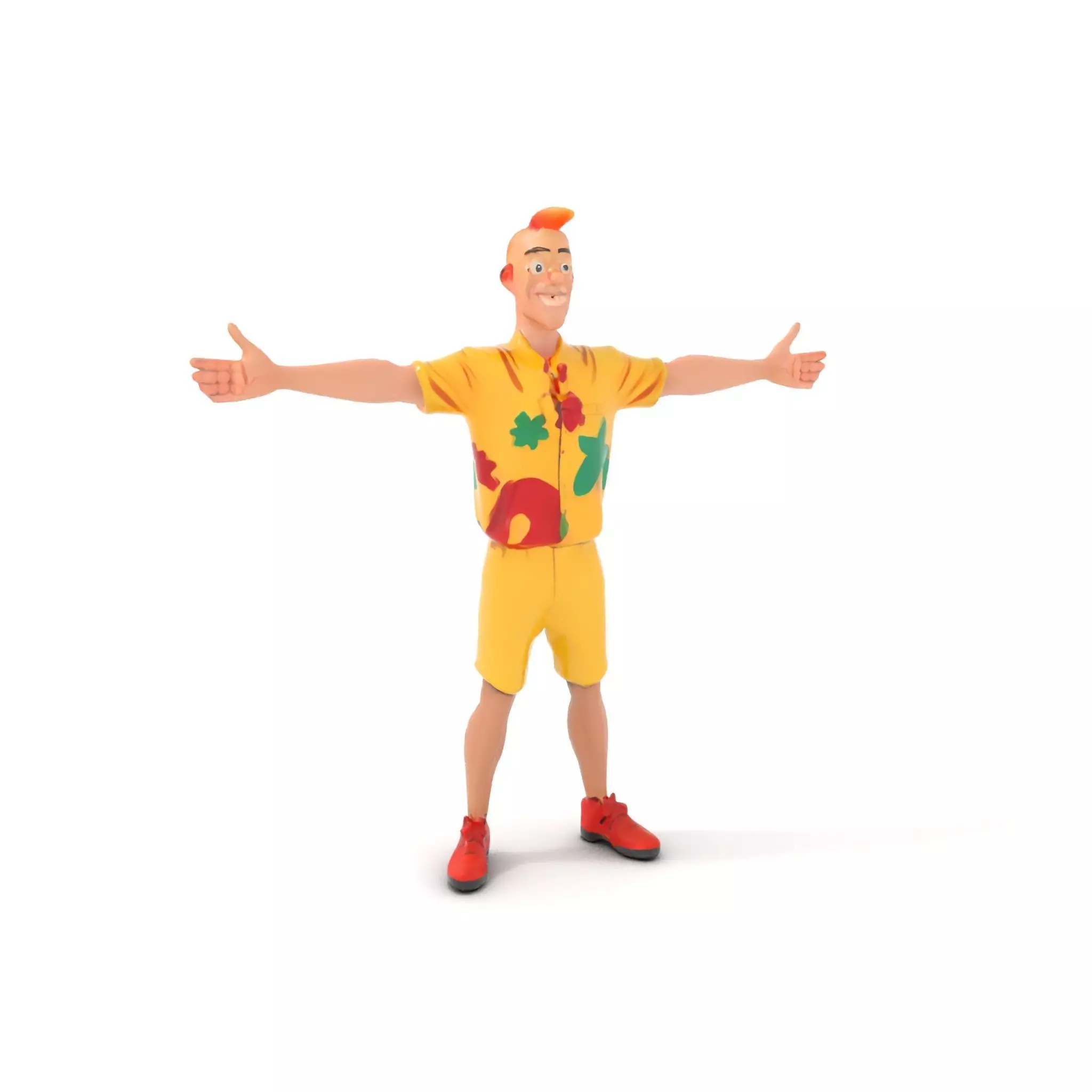 Colorful Cartoon Character model pack Low-poly 3D model_6