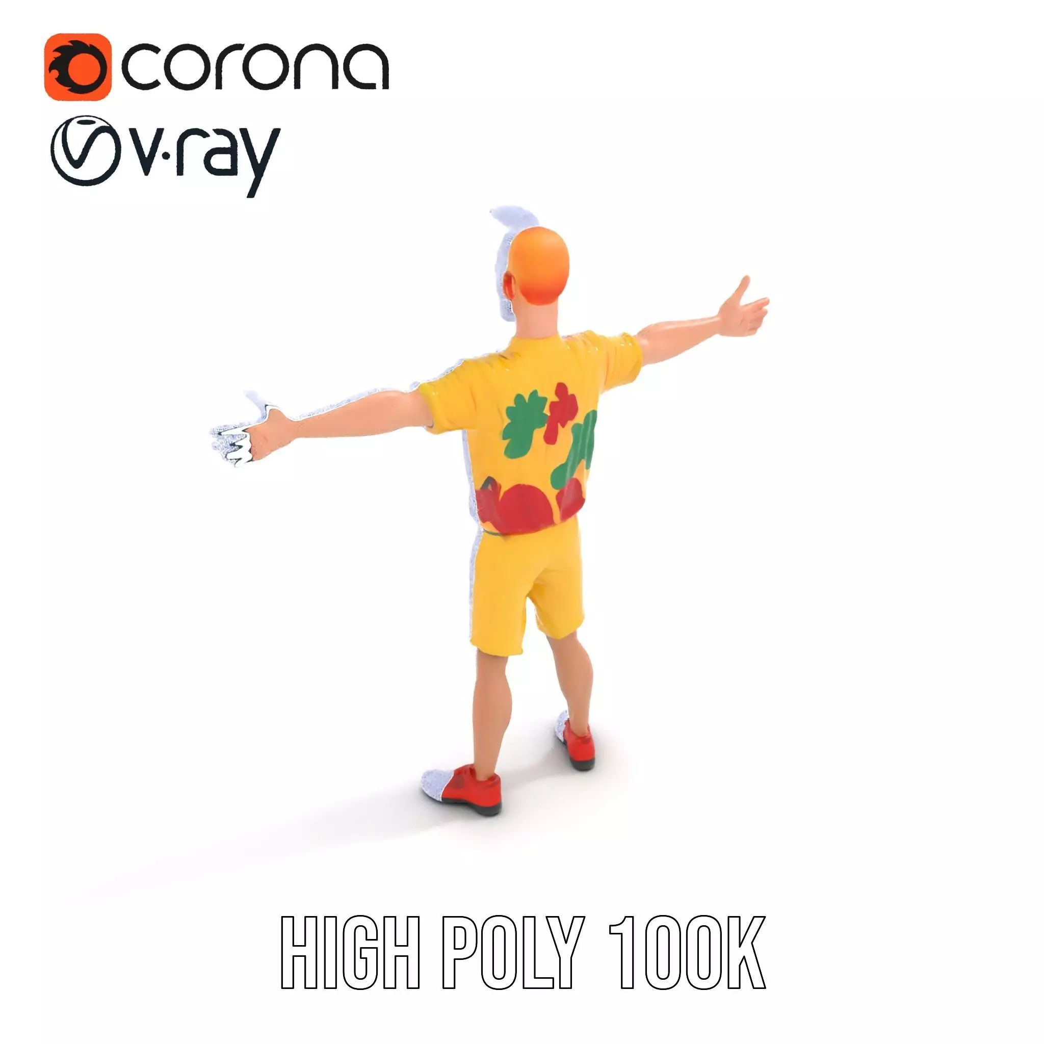 Colorful Cartoon Character model pack Low-poly 3D model_28