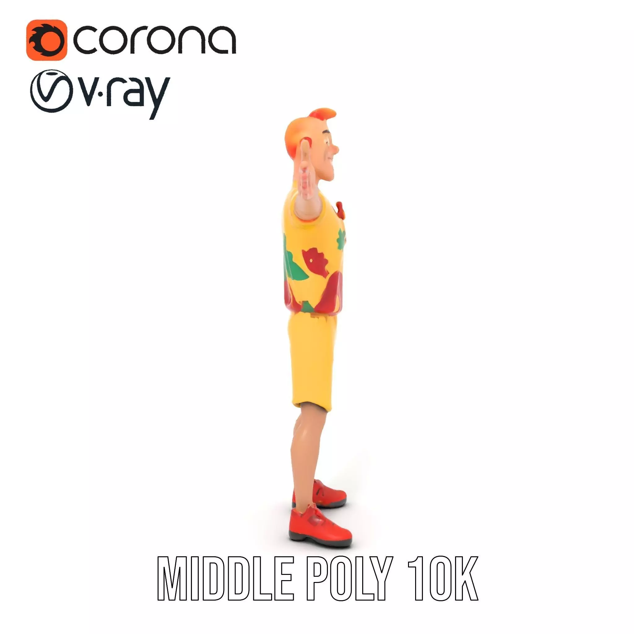 Colorful Cartoon Character model pack Low-poly 3D model_10