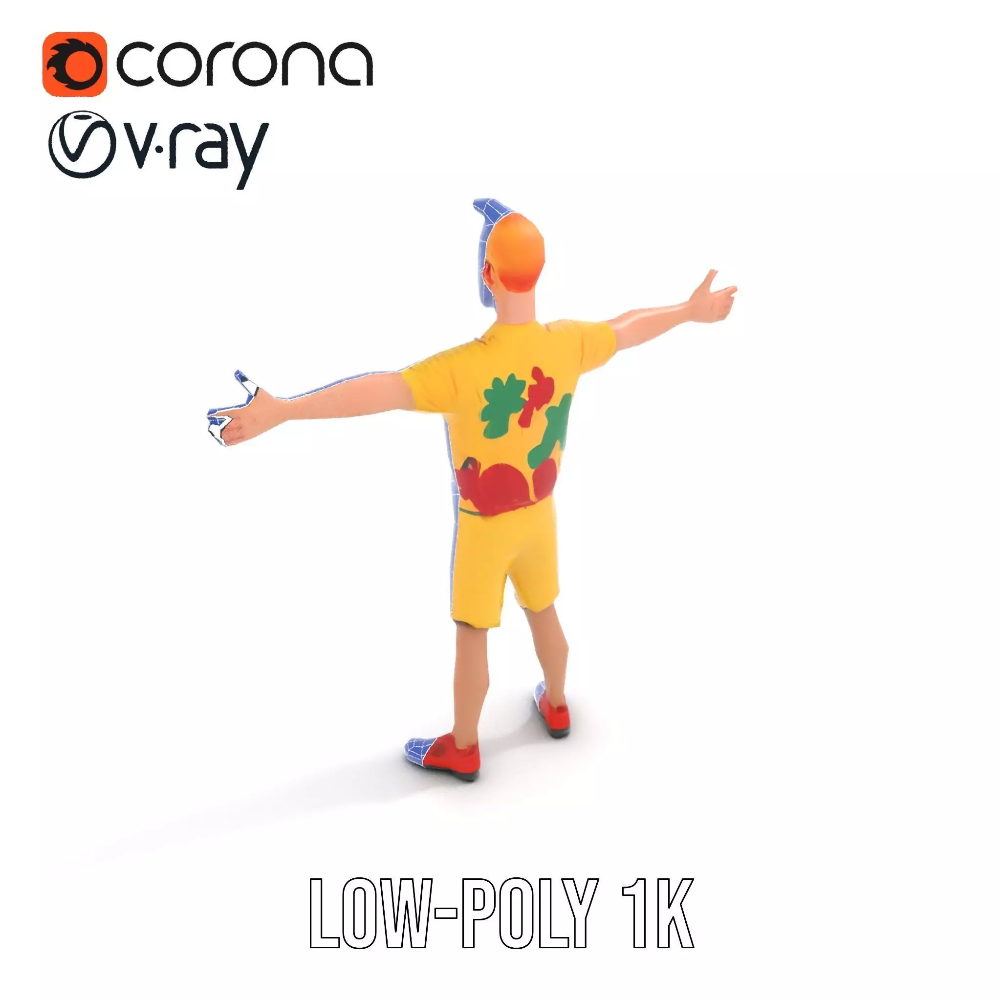 Colorful Cartoon Character model pack Low-poly 3D model_30