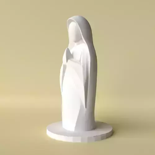 Minimalist Virgin Mary Statue  3D Printable Model
