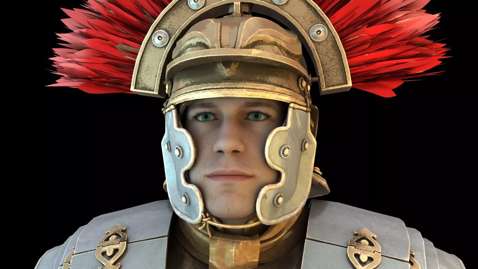 Roman historical armor soldier 3D model_1