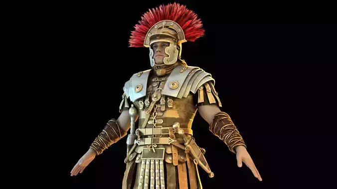 Roman historical armor soldier