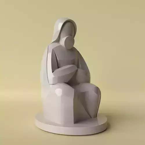 Minimalist Sitting Monk Statue