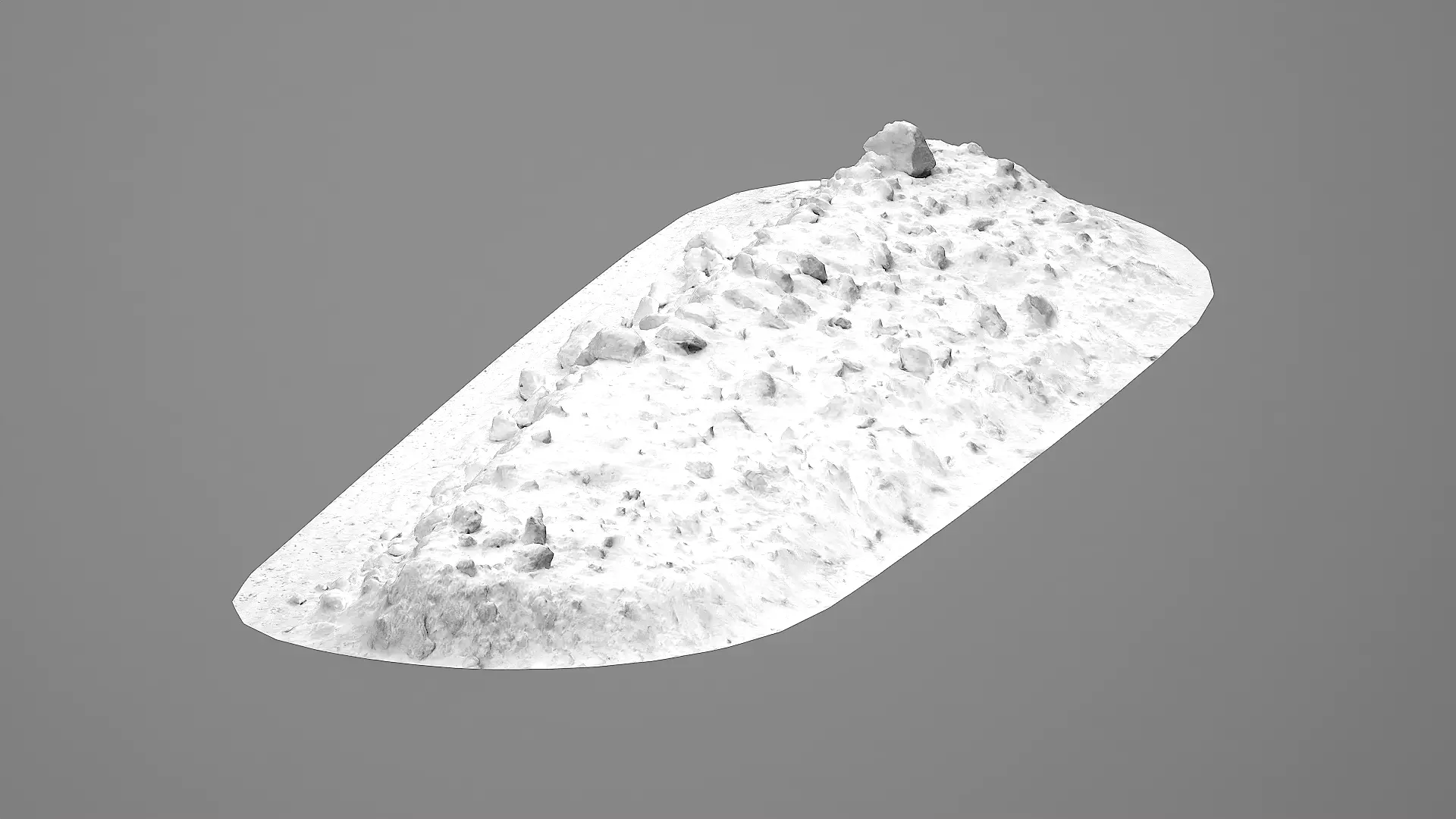 Realistic Snow Pile- Variation 4 Low-poly 3D model_2