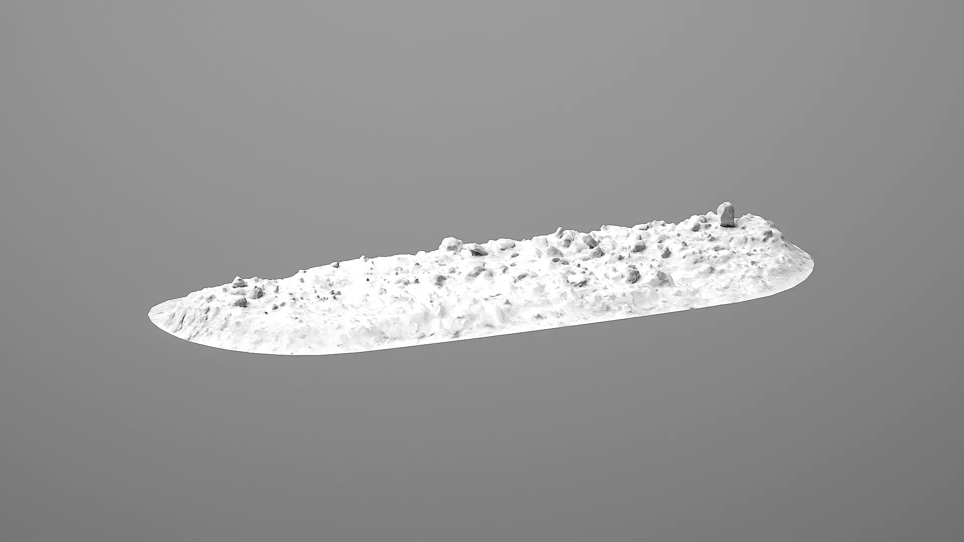 Realistic Snow Pile- Variation 4 Low-poly 3D model_3