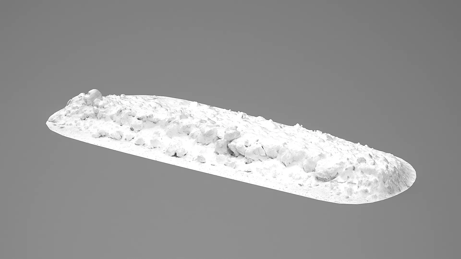 Realistic Snow Pile- Variation 4 Low-poly 3D model_1