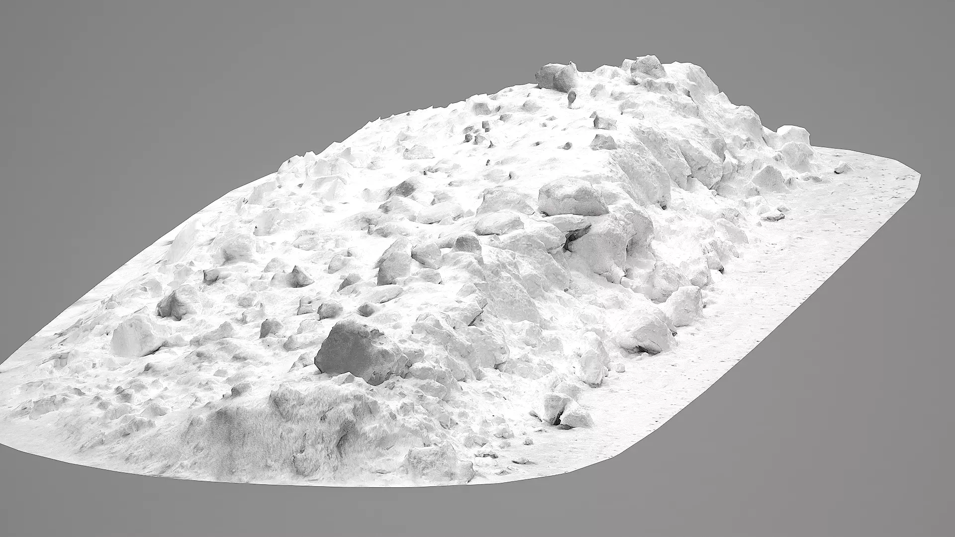Realistic Snow Pile- Variation 4 Low-poly 3D model_6