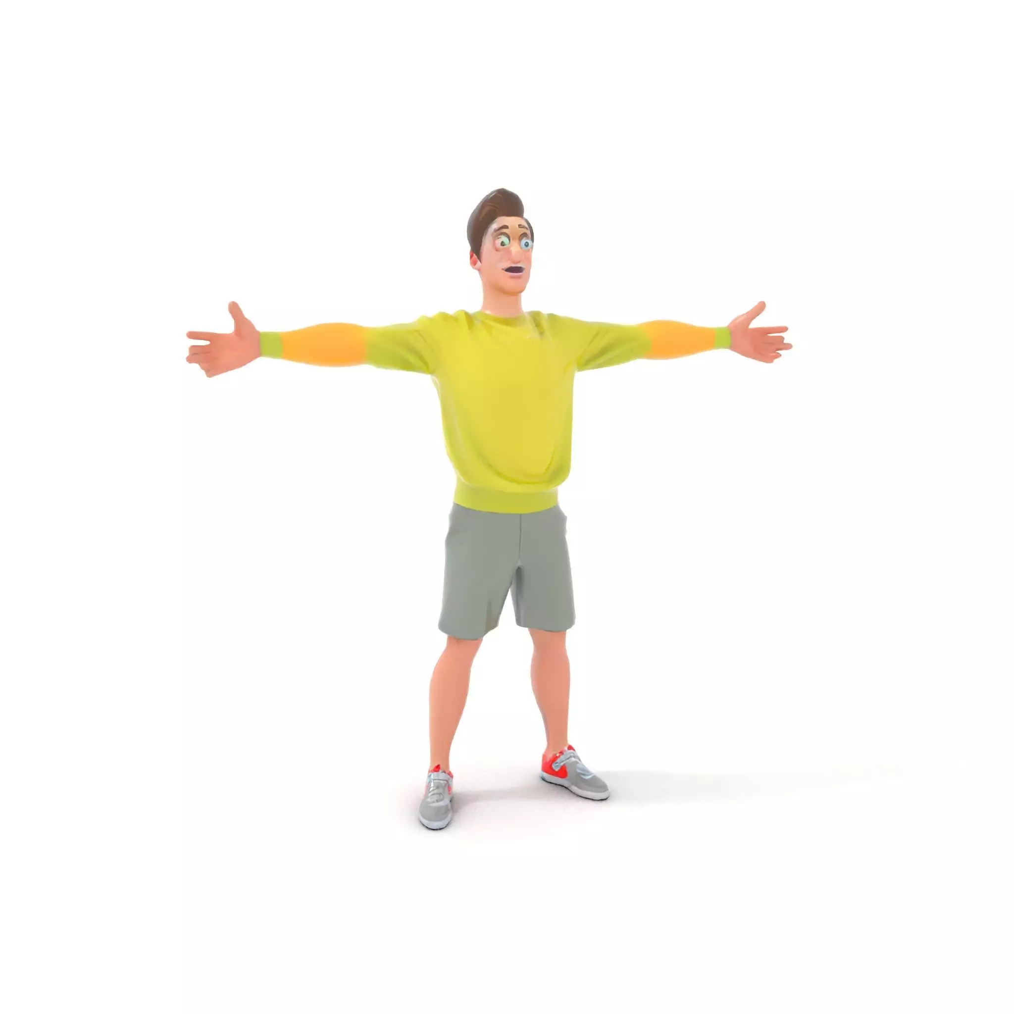 Casual Youthful Character model pack Low-poly 3D model_10