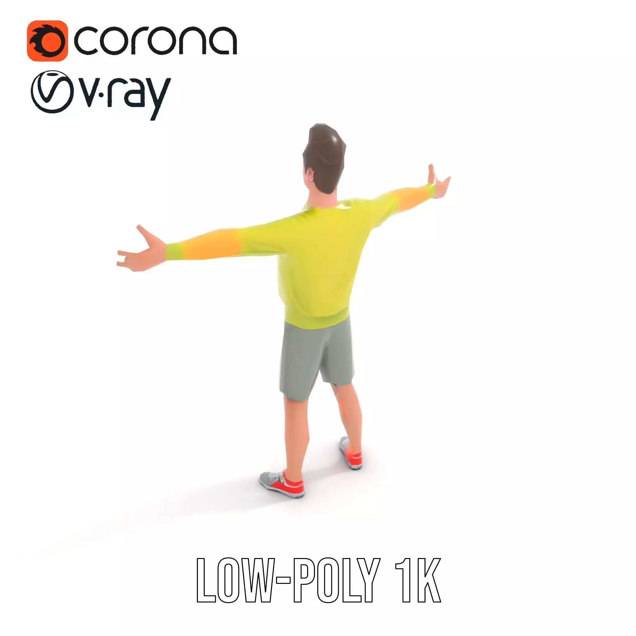 Casual Youthful Character model pack Low-poly 3D model_11