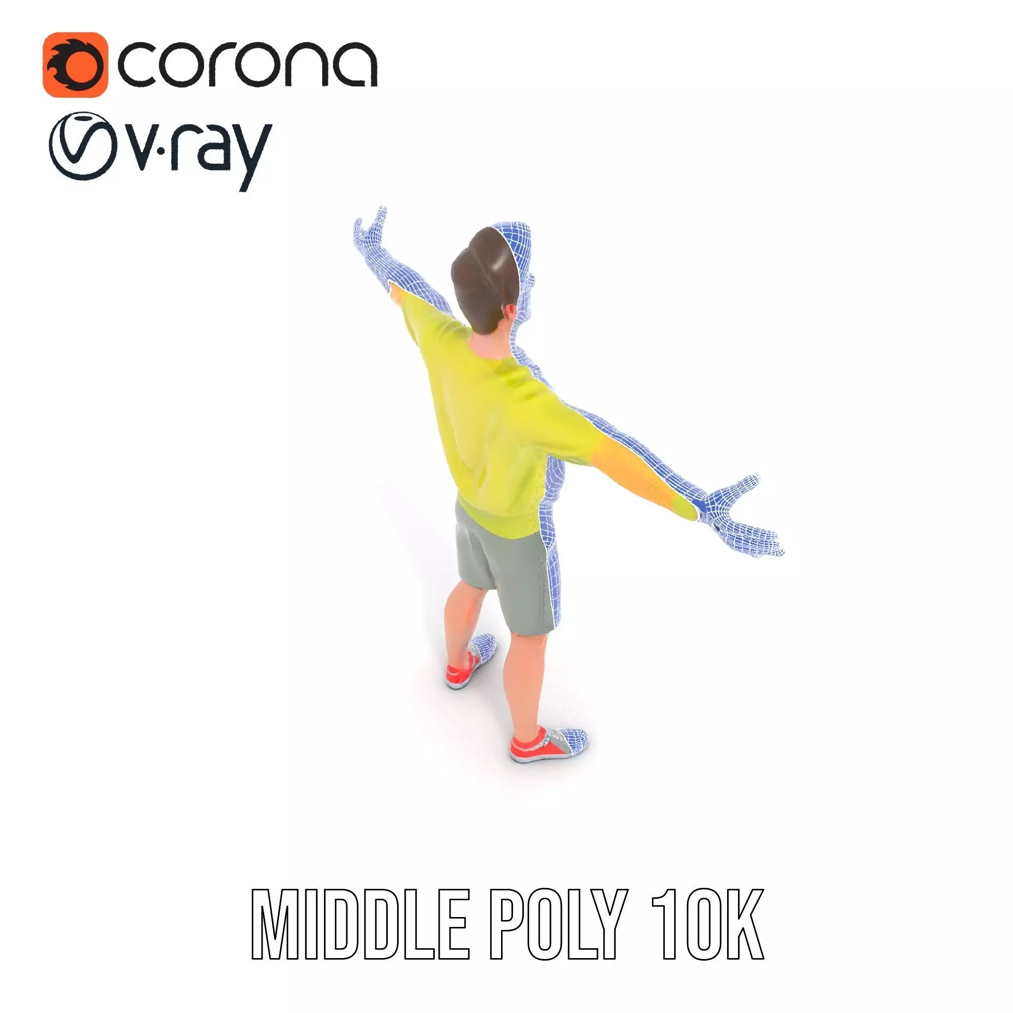 Casual Youthful Character model pack Low-poly 3D model_21