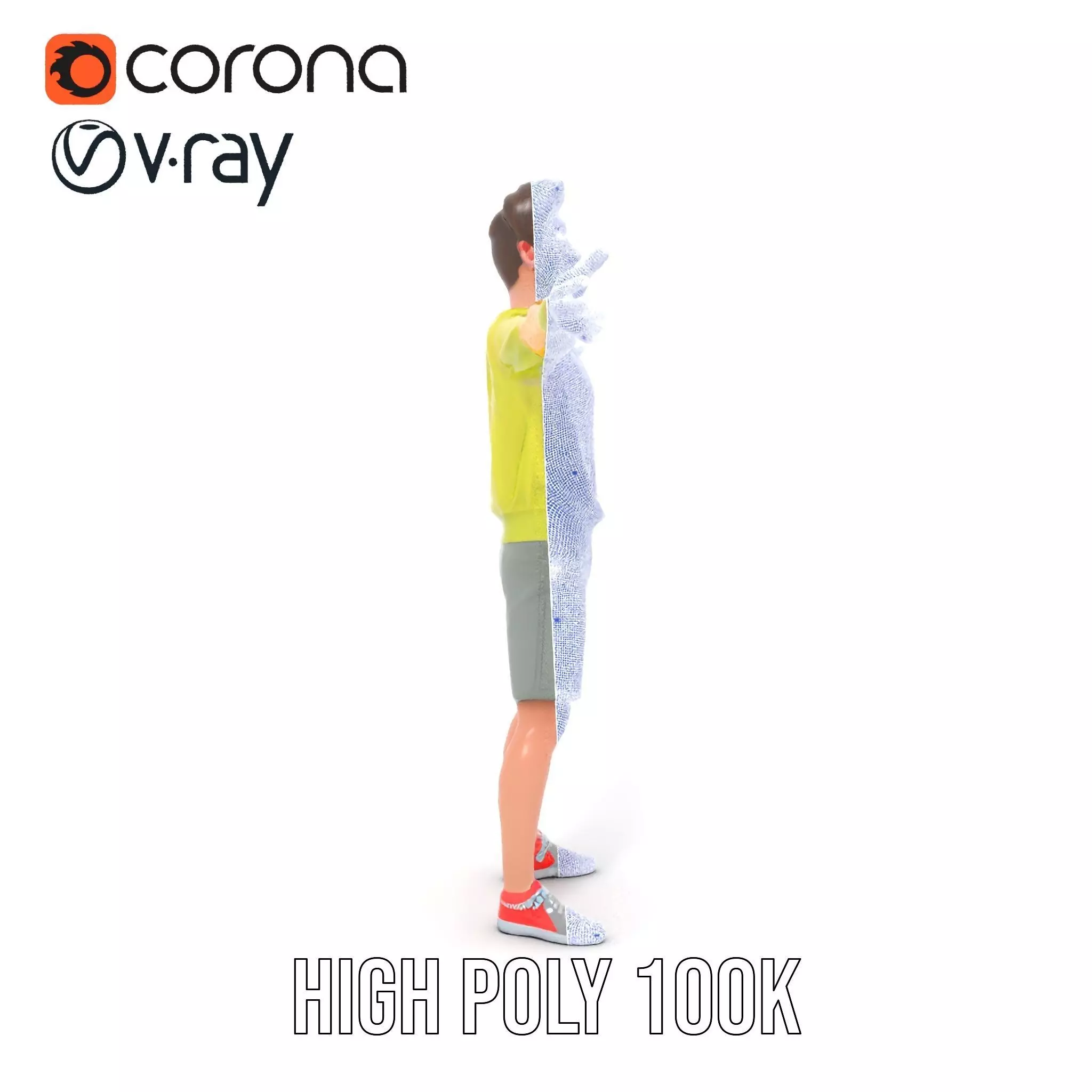 Casual Youthful Character model pack Low-poly 3D model_32