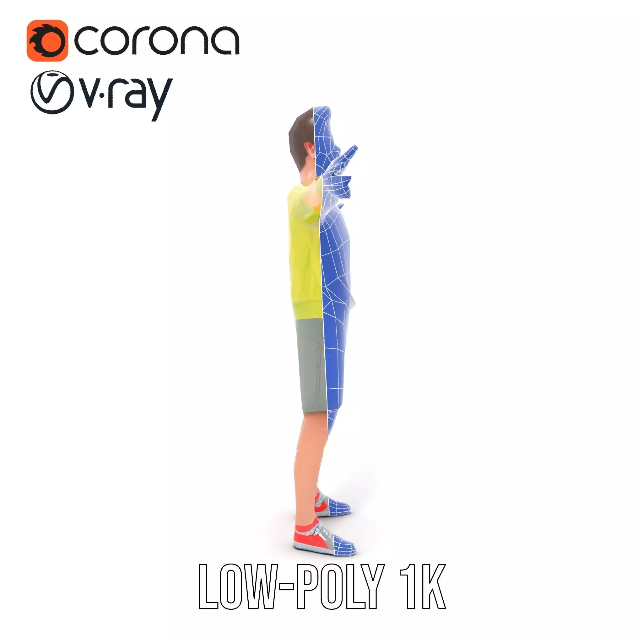 Casual Youthful Character model pack Low-poly 3D model_28