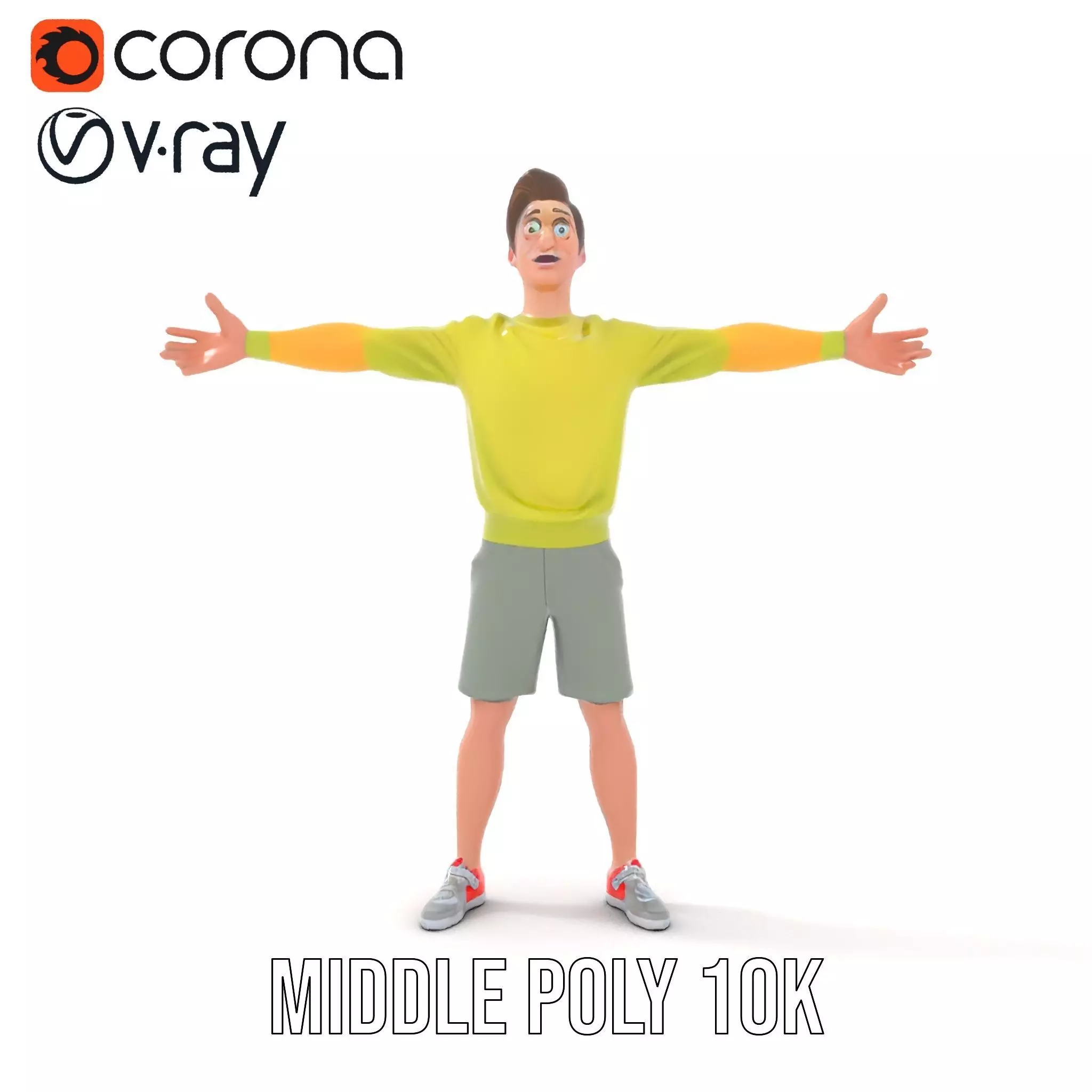 Casual Youthful Character model pack Low-poly 3D model_24