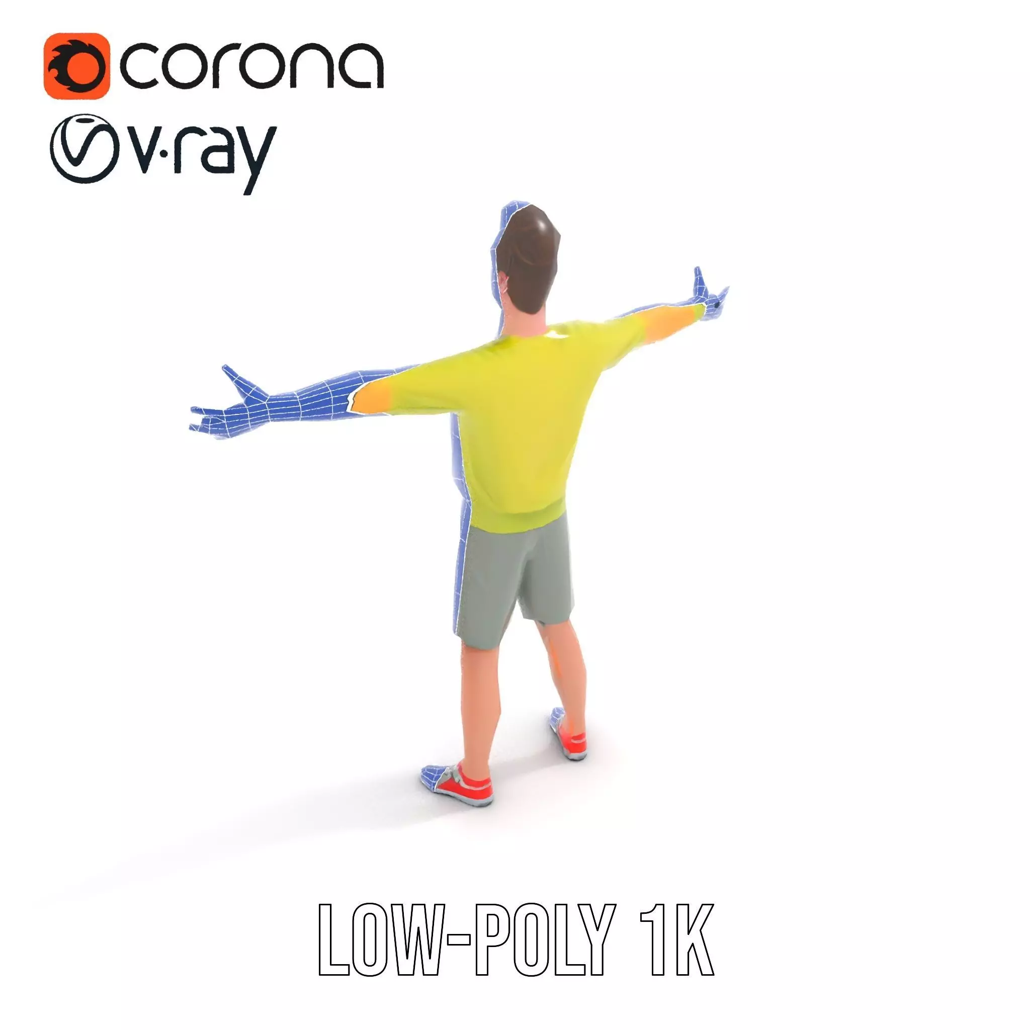 Casual Youthful Character model pack Low-poly 3D model_25