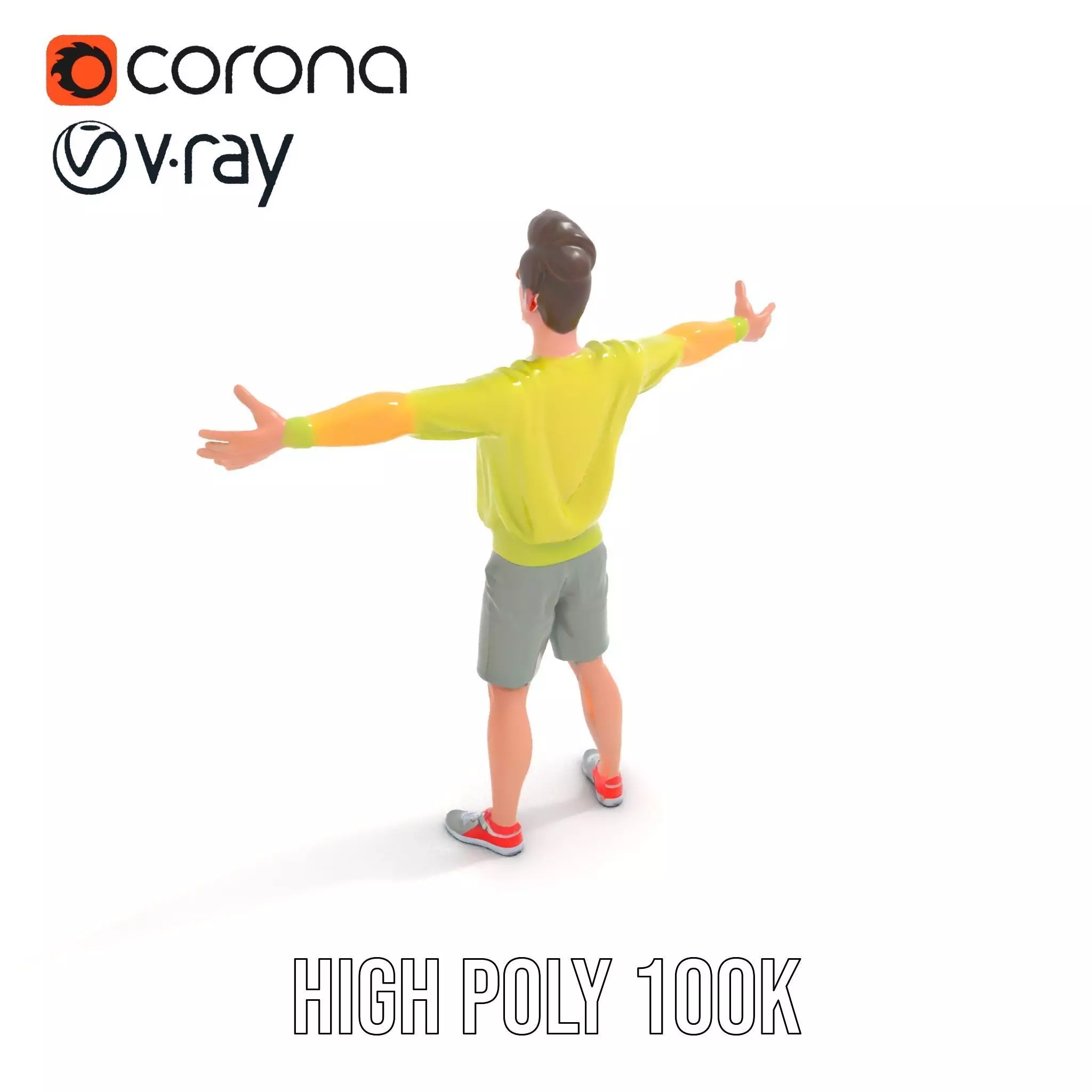 Casual Youthful Character model pack Low-poly 3D model_12