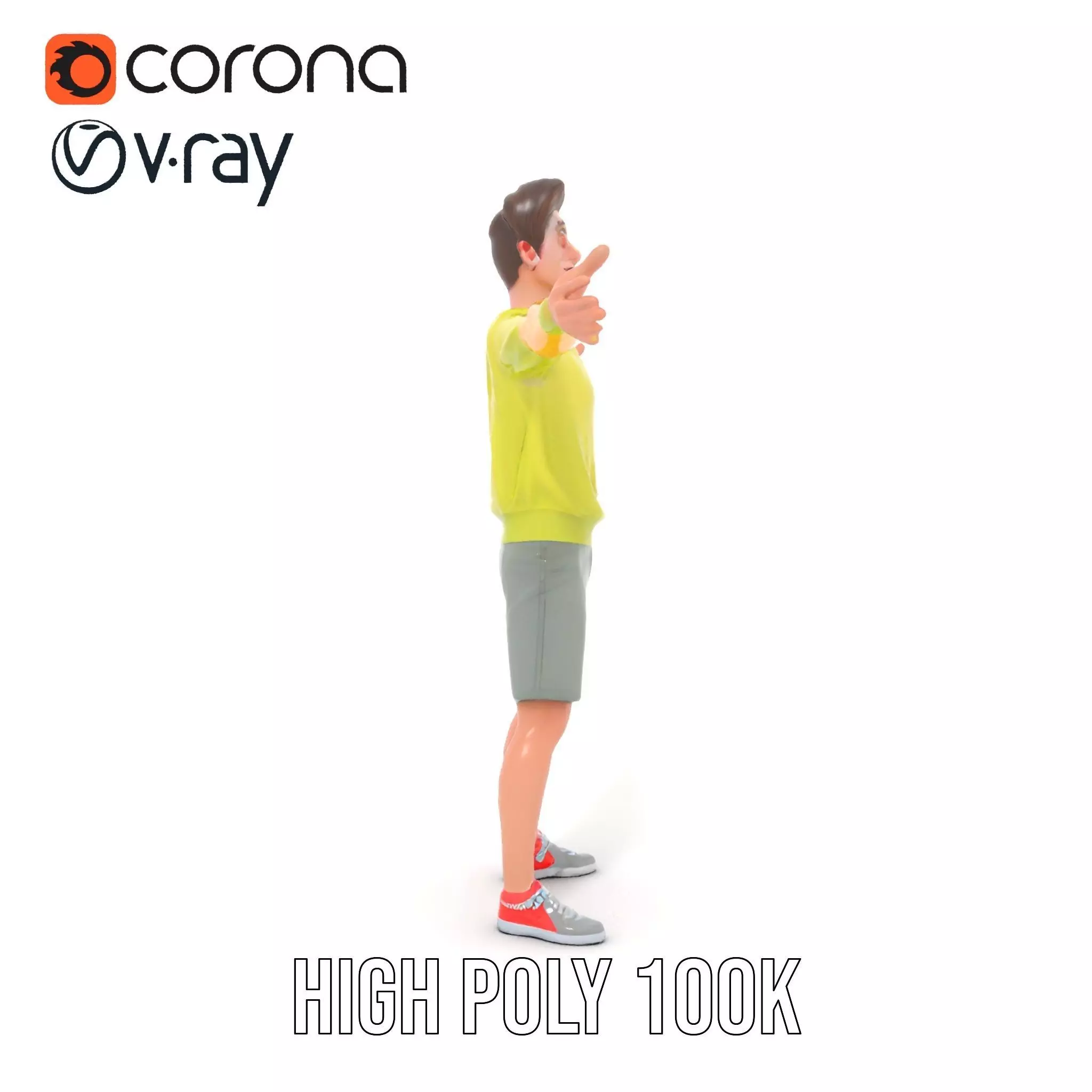 Casual Youthful Character model pack Low-poly 3D model_26