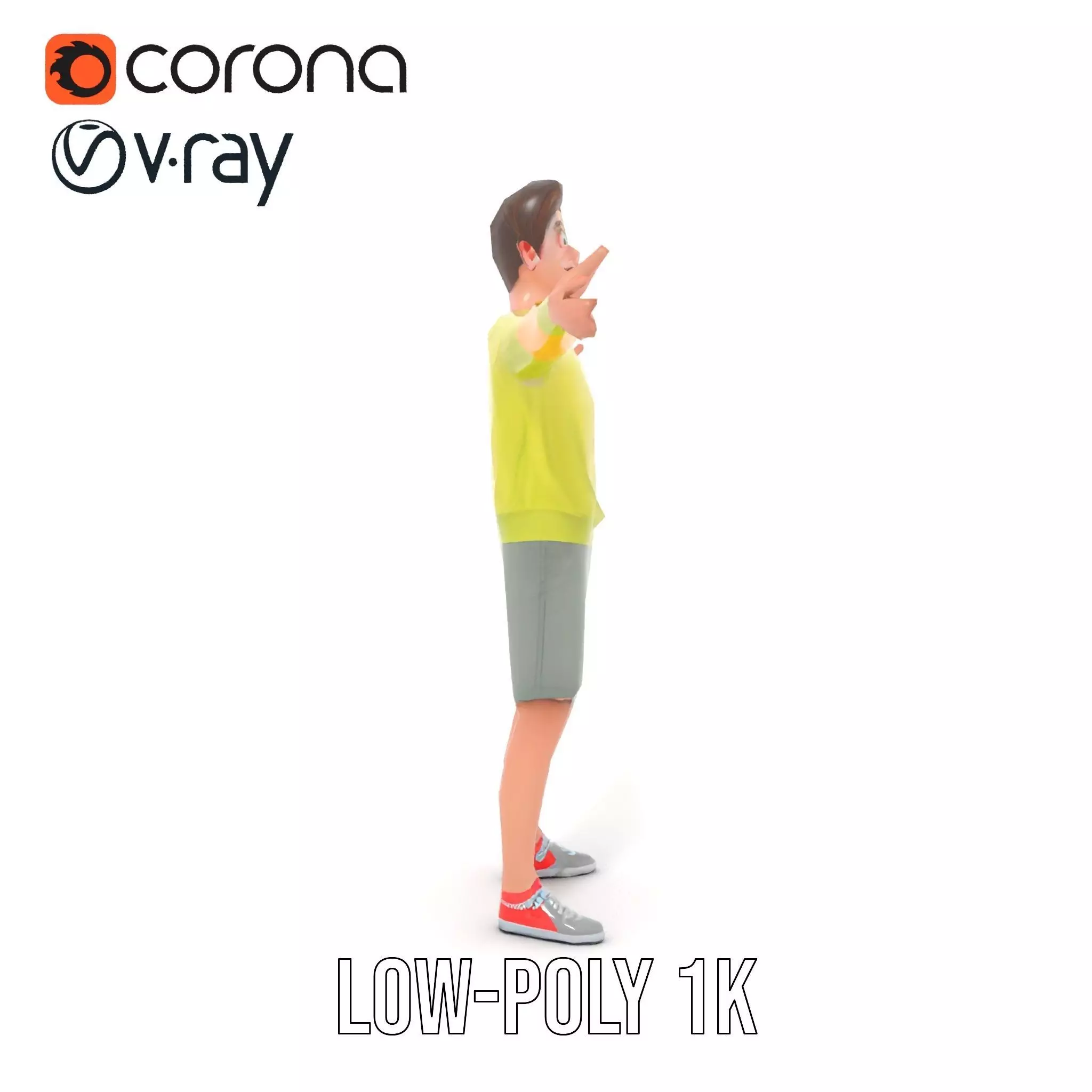 Casual Youthful Character model pack Low-poly 3D model_30