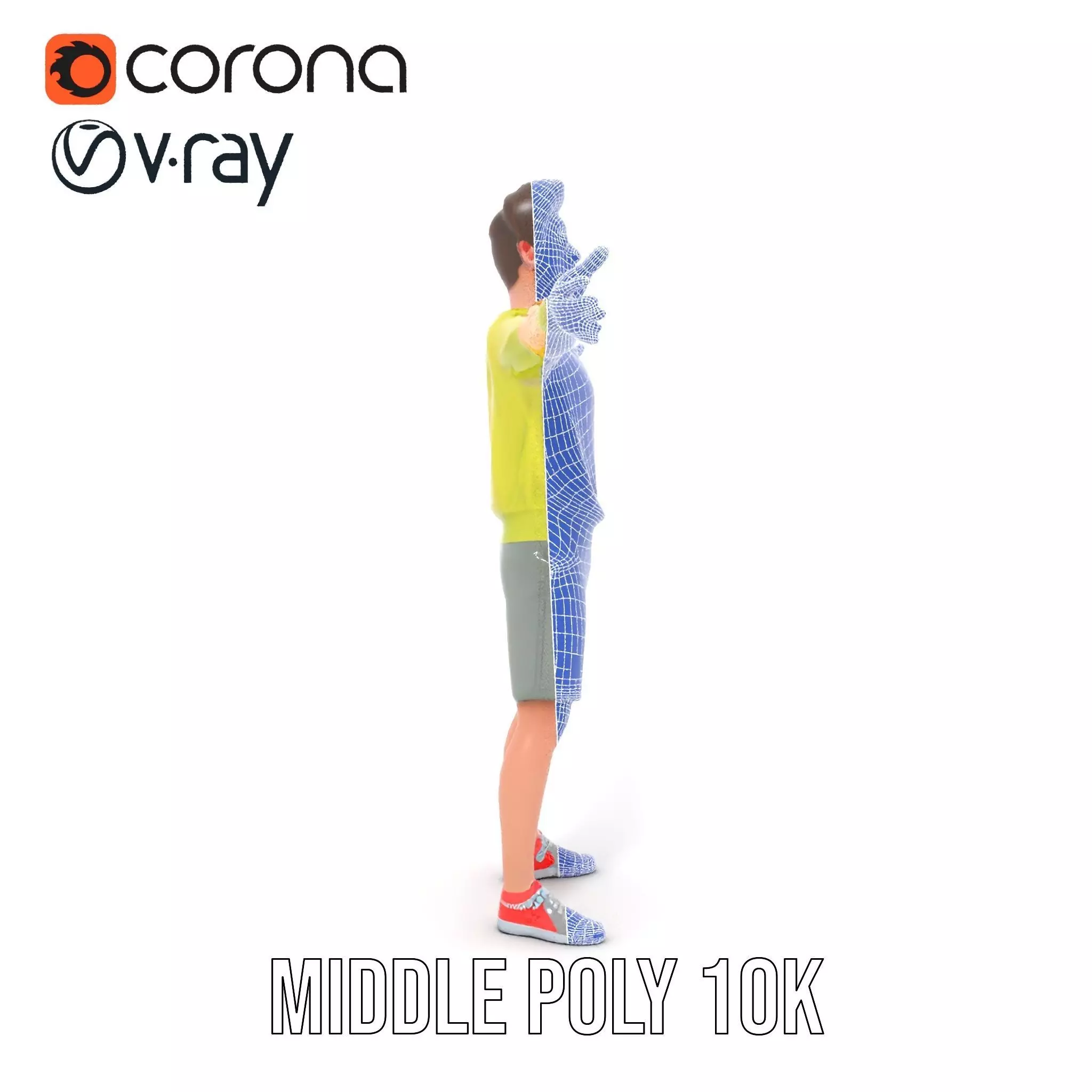 Casual Youthful Character model pack Low-poly 3D model_29