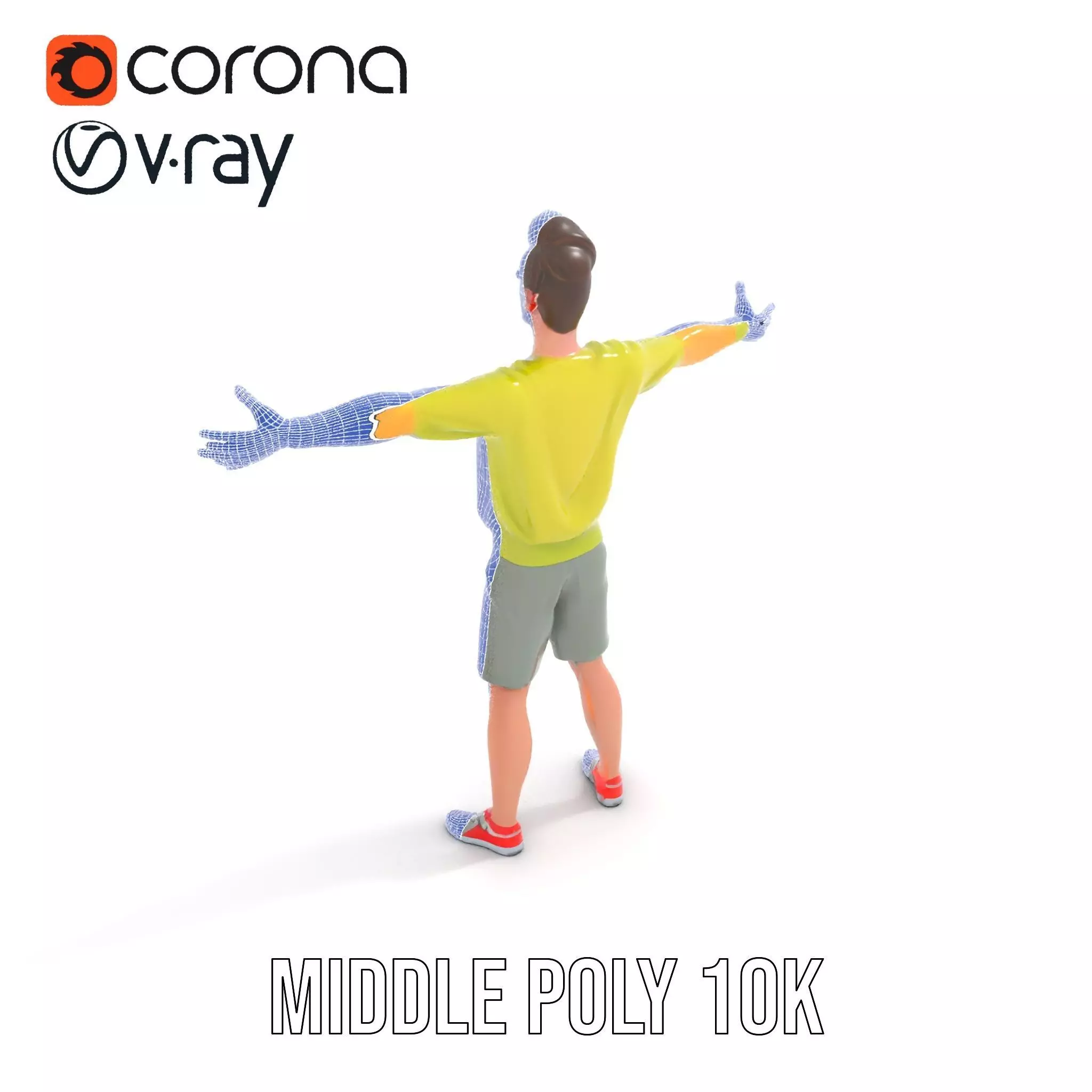 Casual Youthful Character model pack Low-poly 3D model_13