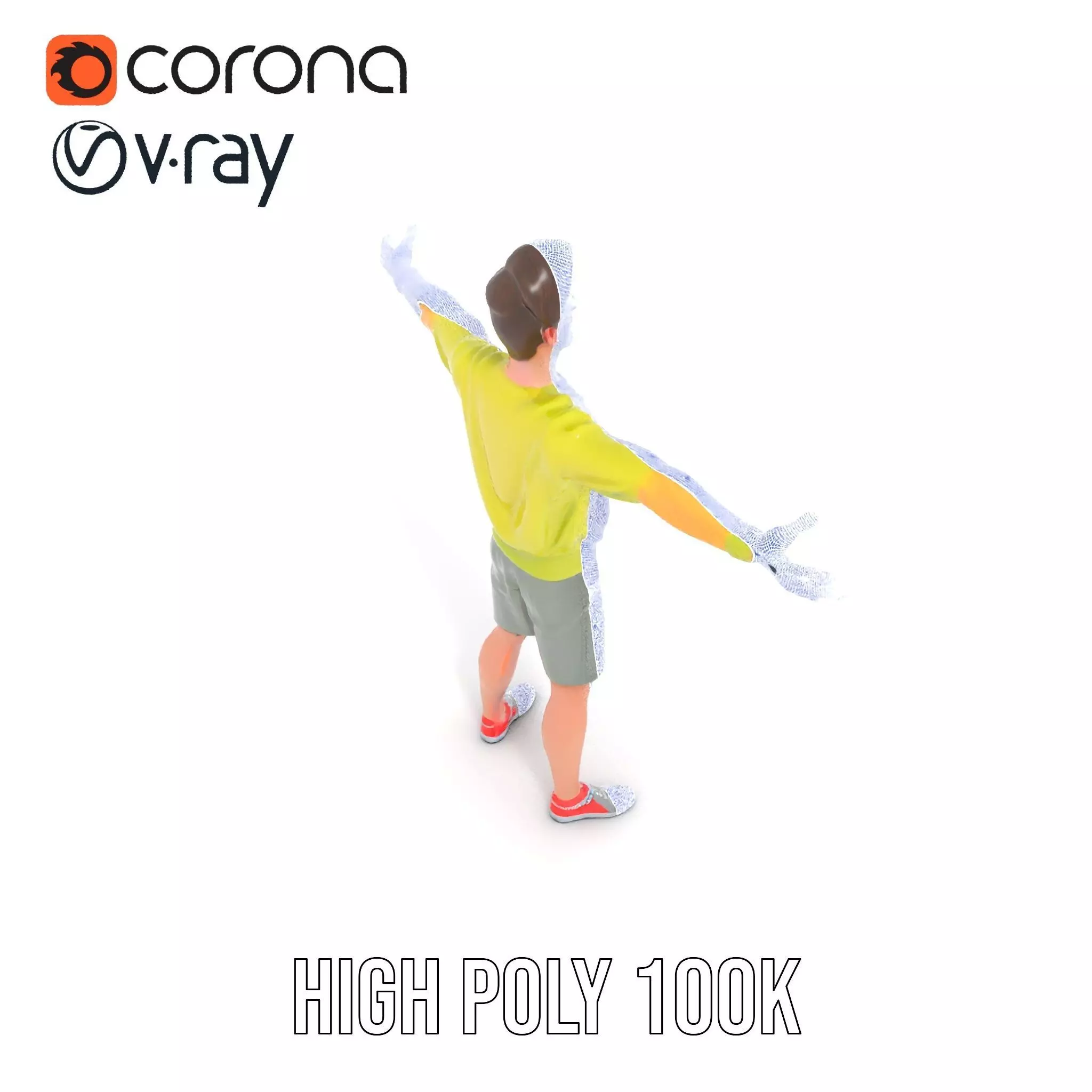 Casual Youthful Character model pack Low-poly 3D model_34