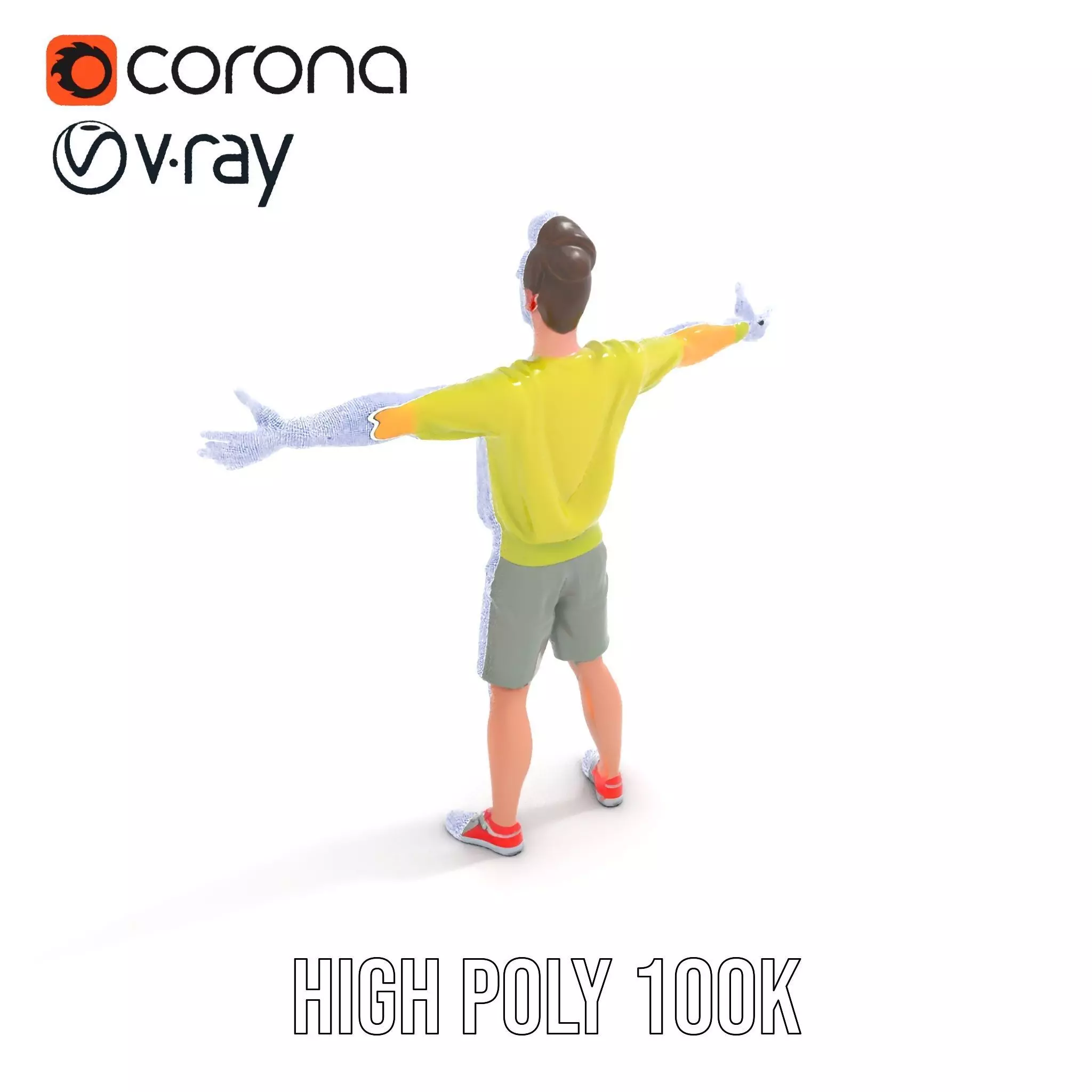 Casual Youthful Character model pack Low-poly 3D model_33