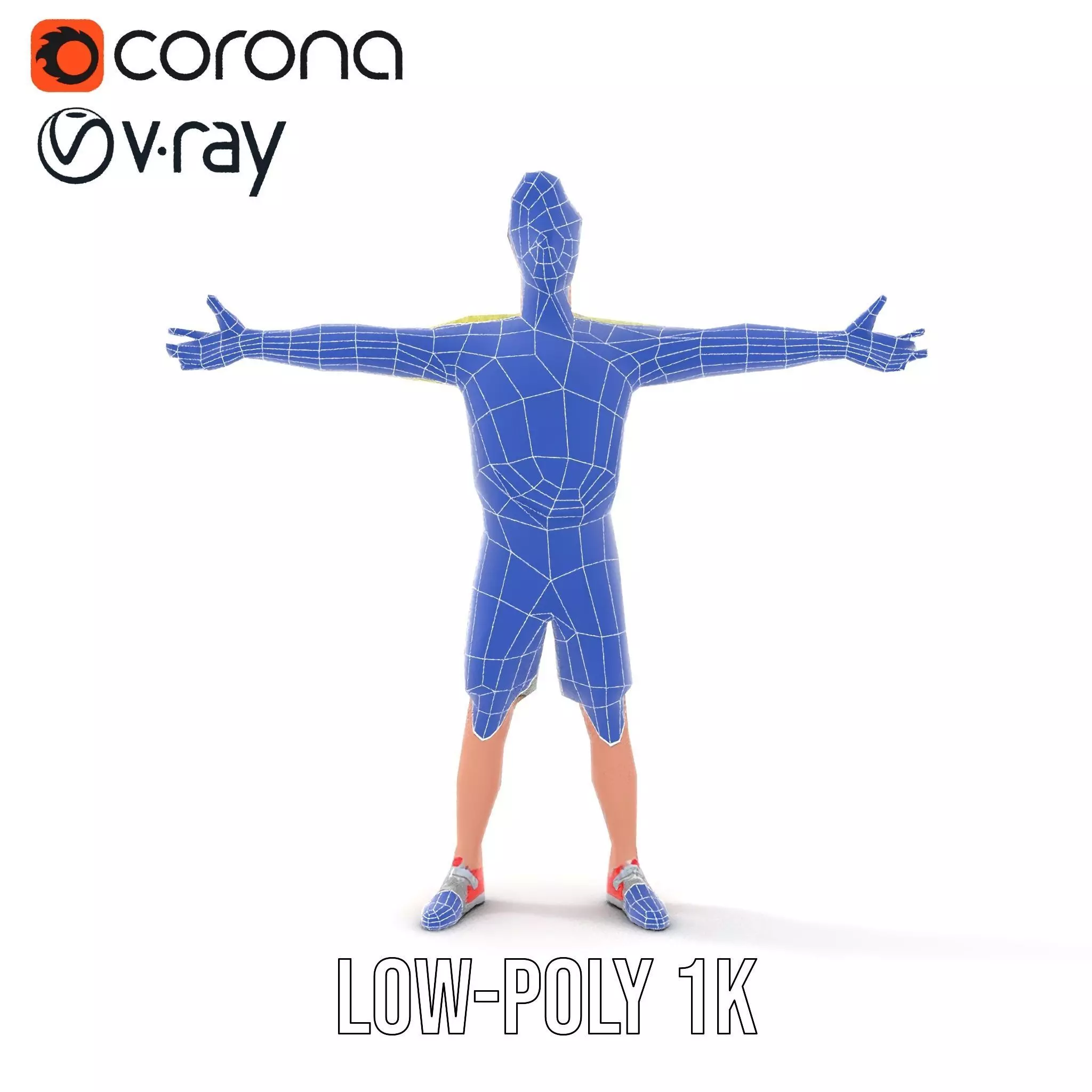 Casual Youthful Character model pack Low-poly 3D model_22