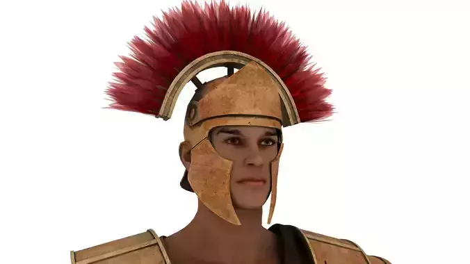 Realistic Roman historical armor soldier