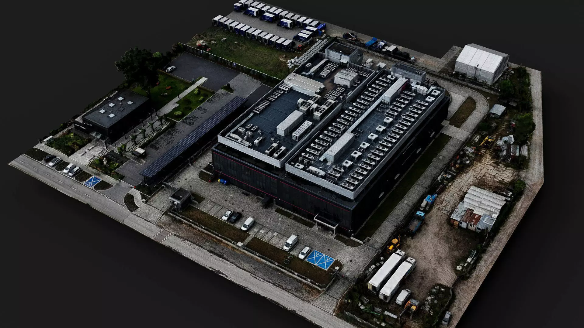 industrial factory roof vents cityblock PBR photogrammetry Low-poly 3D model_3