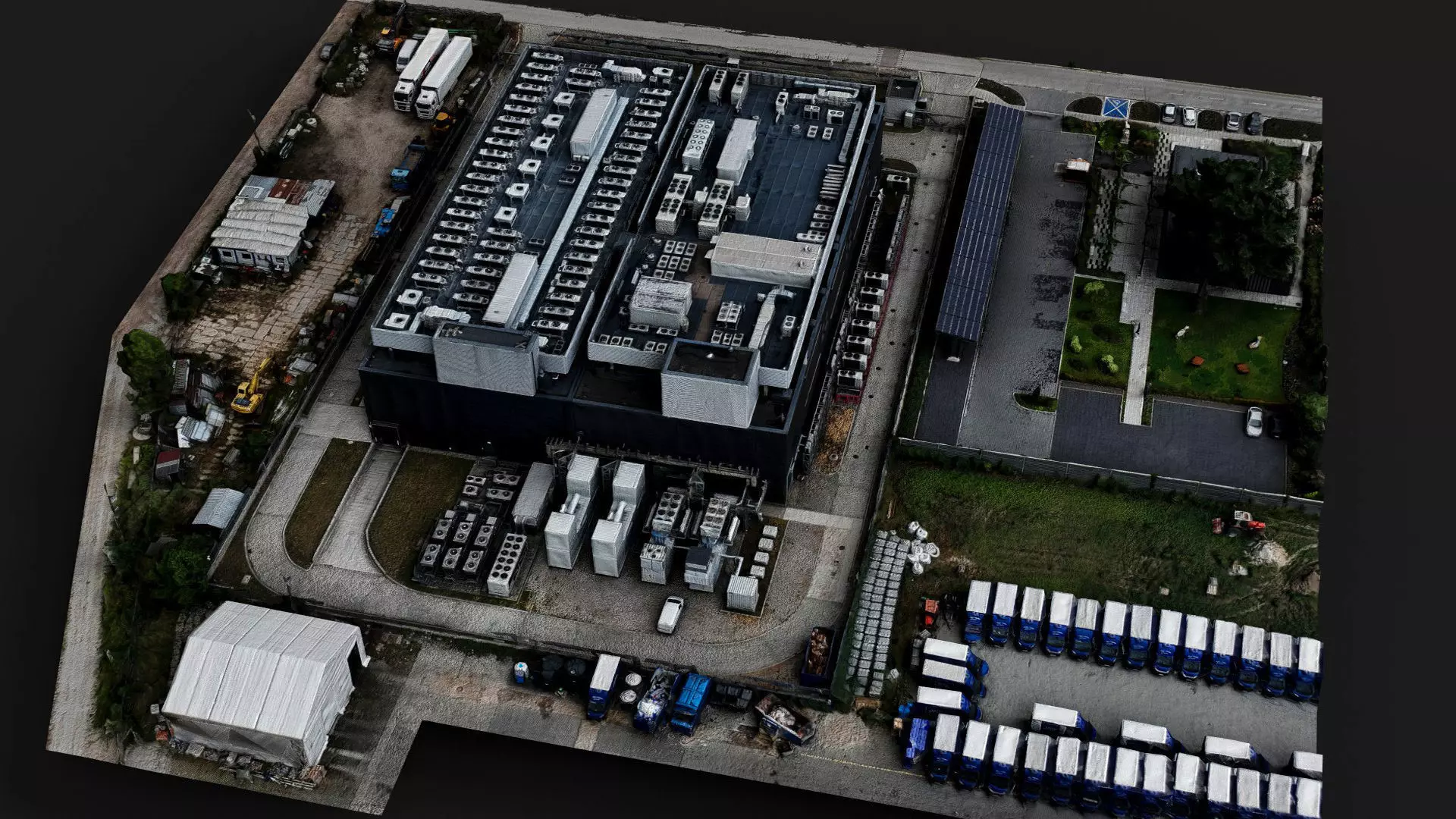 industrial factory roof vents cityblock PBR photogrammetry Low-poly 3D model_1