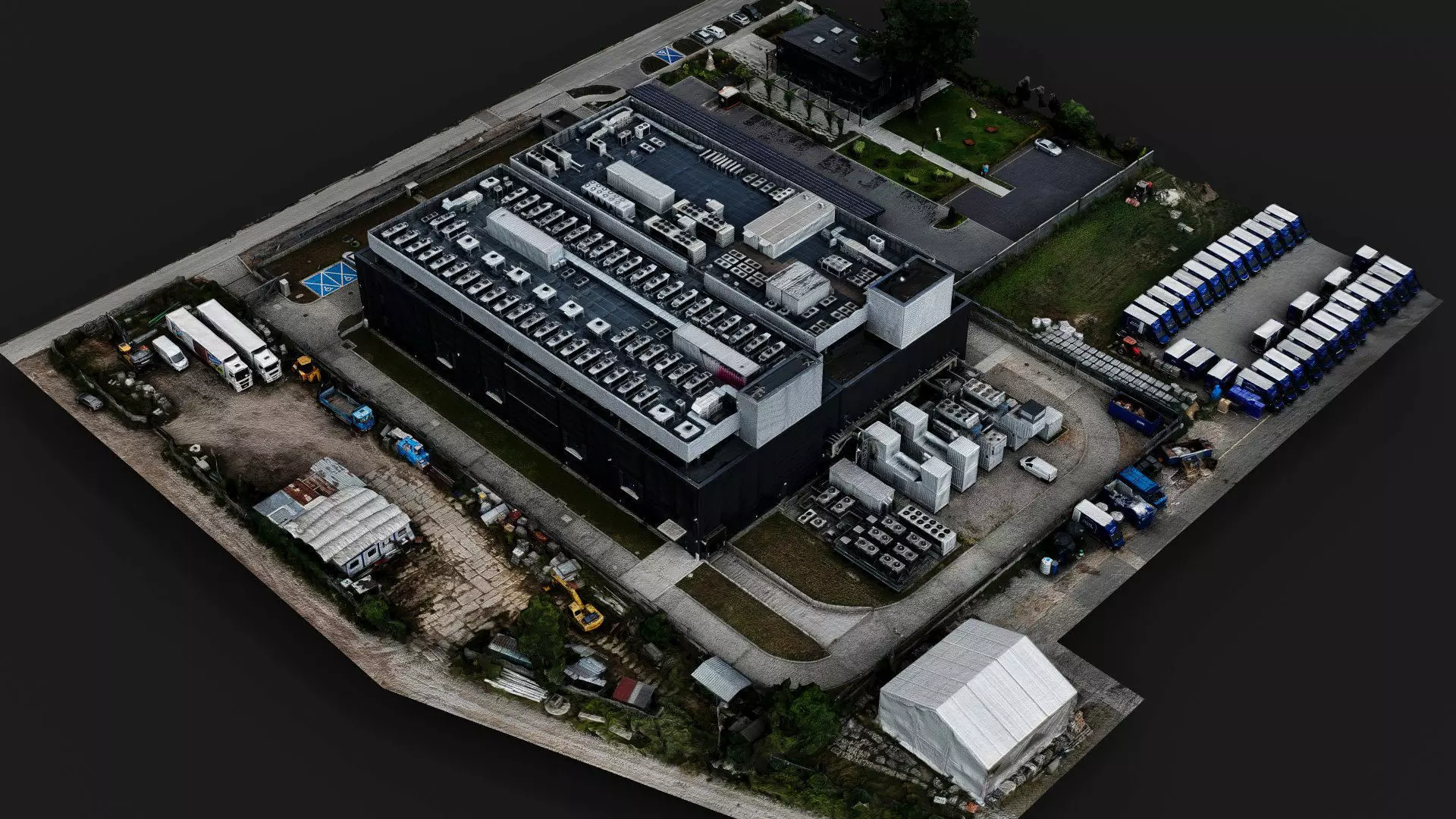 industrial factory roof vents cityblock PBR photogrammetry Low-poly 3D model_0