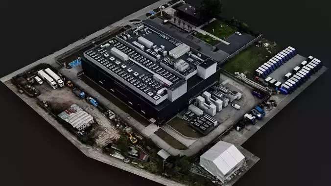 industrial factory roof vents cityblock PBR photogrammetry