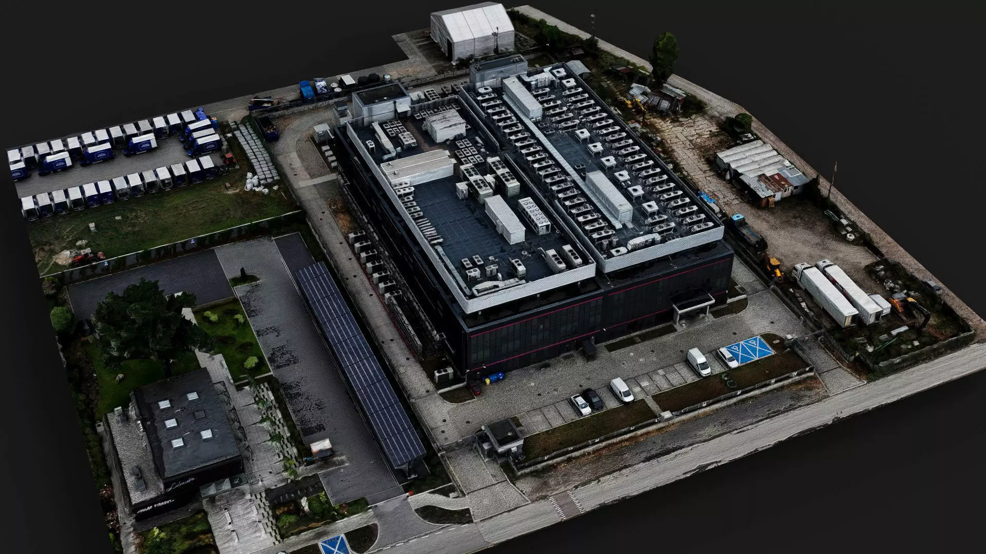 industrial factory roof vents cityblock PBR photogrammetry Low-poly 3D model_2