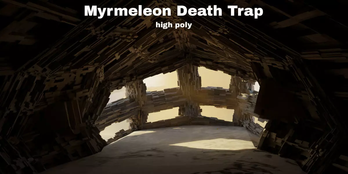 Myrmeleon DeathTrap Sci-Fi Model Low-poly 3D model_7