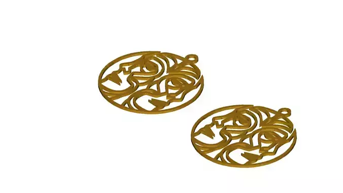 Duality Faces Art Pendant Digital File