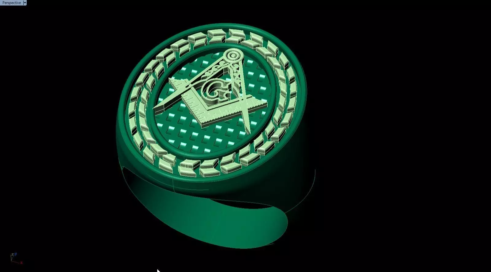 compass rING  3D print model_4