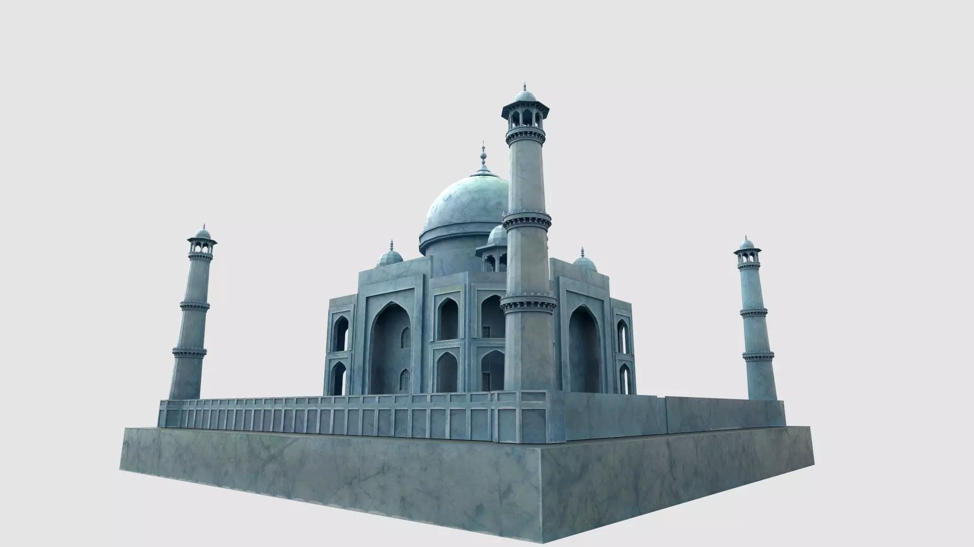 stylish tajmahal 3D model_1