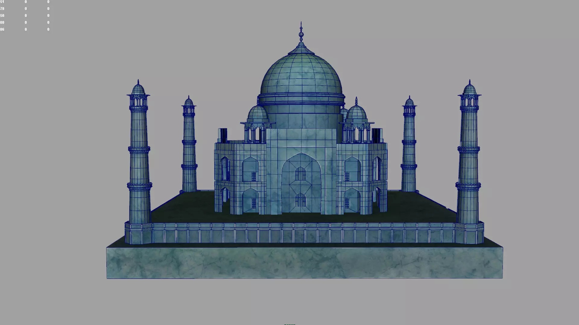 stylish tajmahal 3D model_5