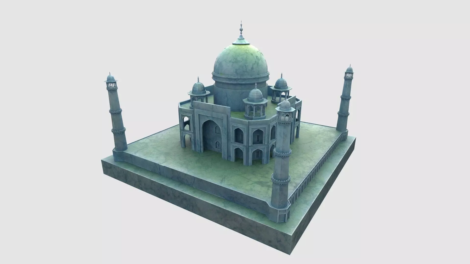 stylish tajmahal 3D model_2
