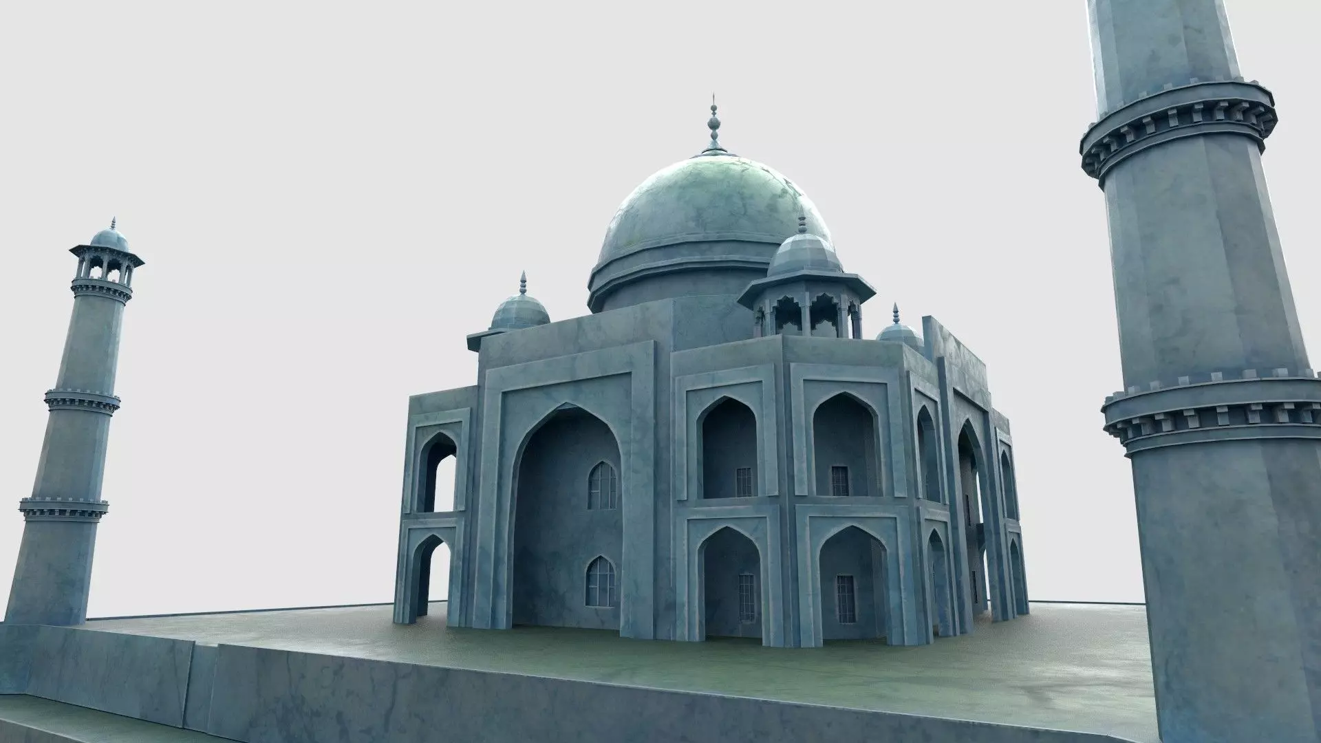 stylish tajmahal 3D model_4