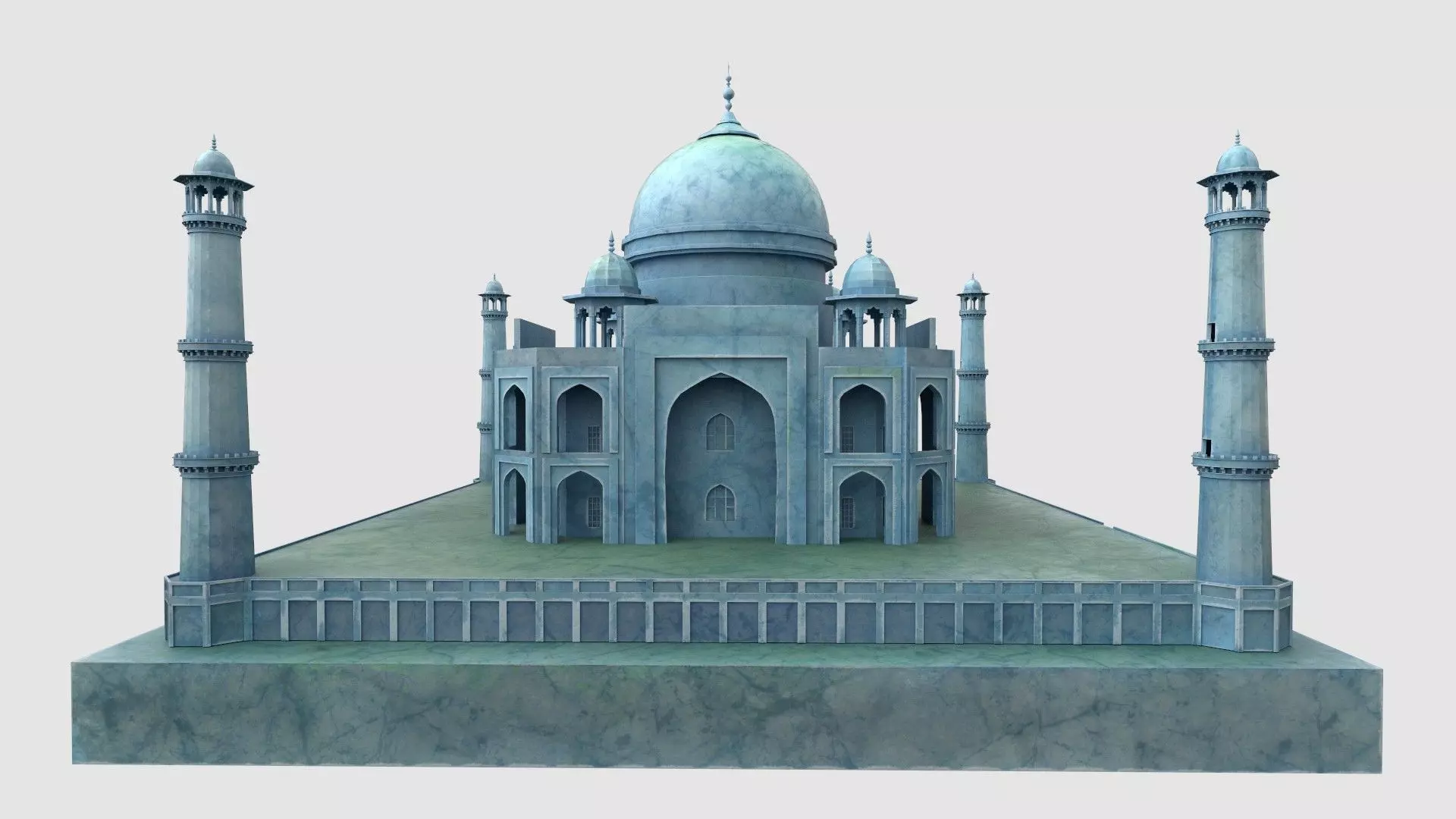 stylish tajmahal 3D model_0