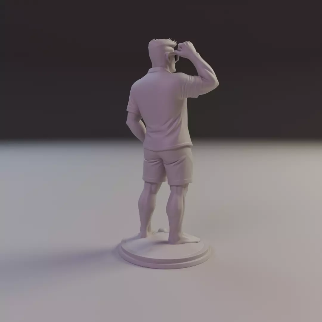man on the beach 3D print model_14