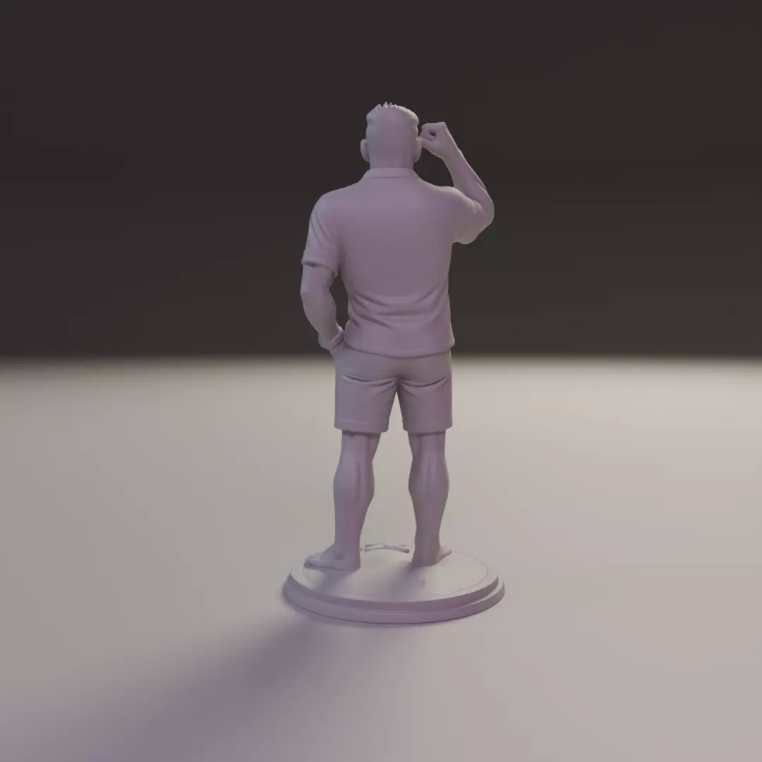 man on the beach 3D print model_6