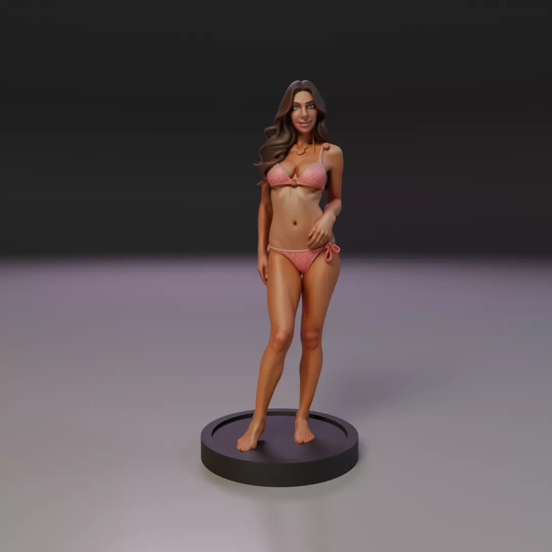 pin-up fitness bikini 3D print model_16
