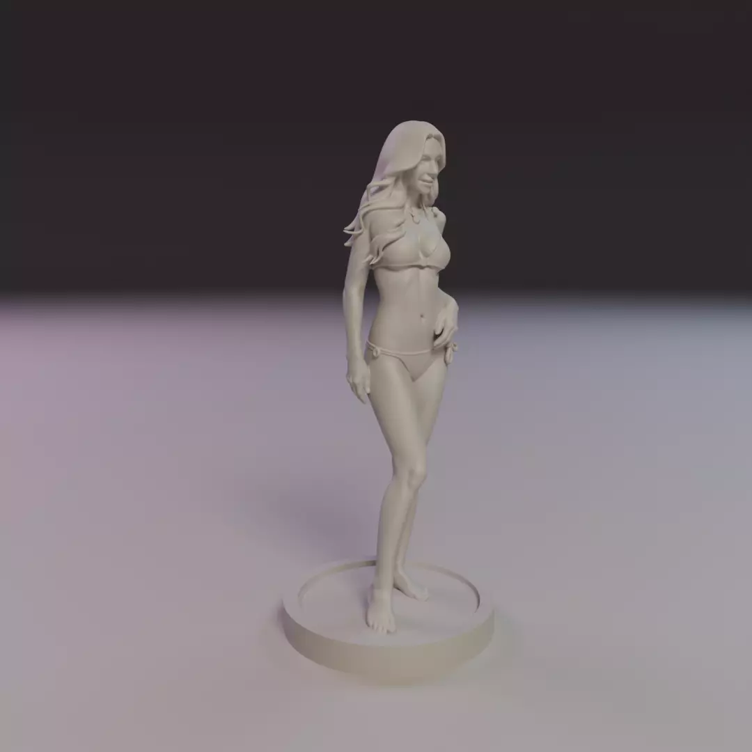 pin-up fitness bikini 3D print model_11