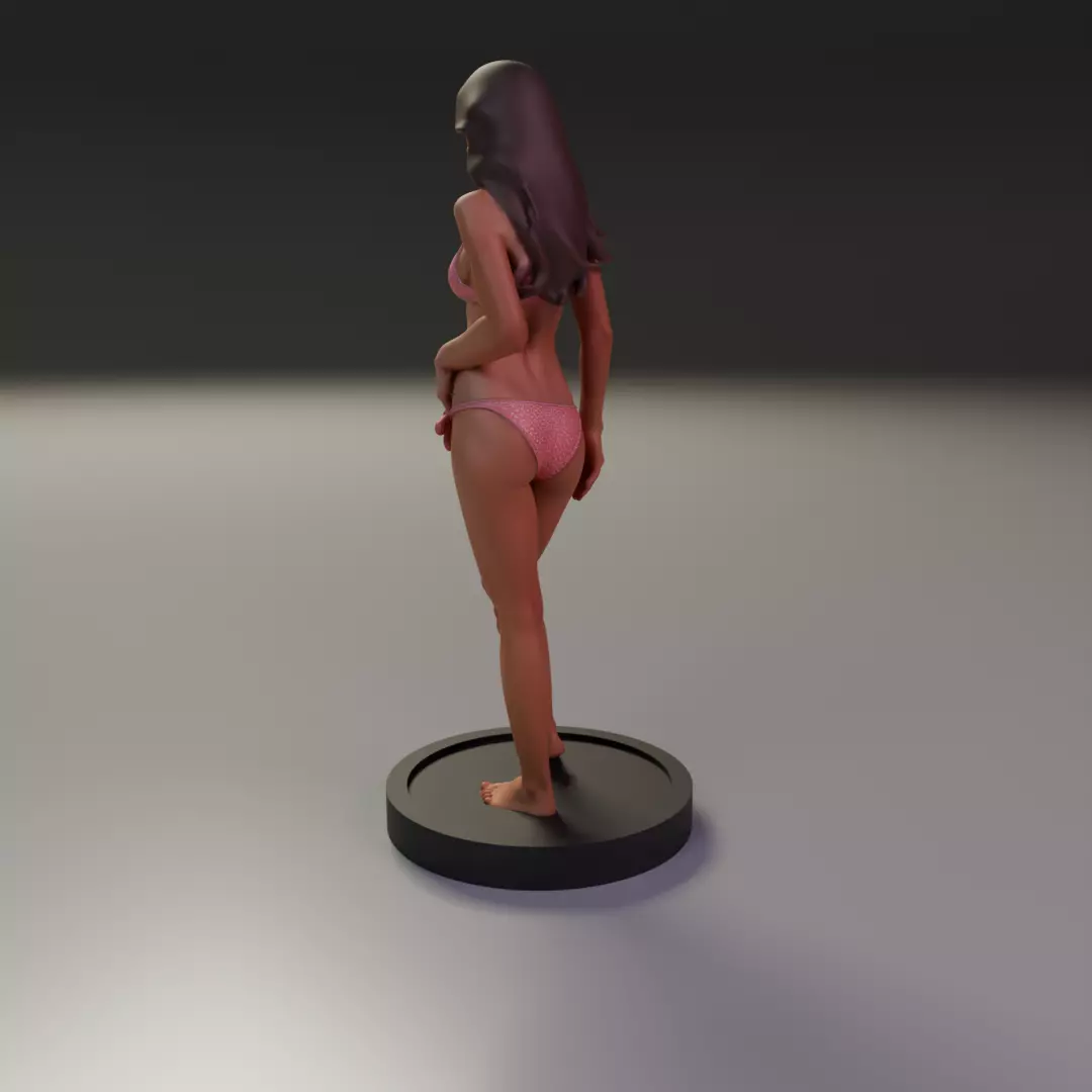 pin-up fitness bikini 3D print model_8