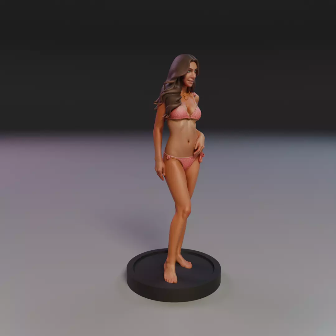 pin-up fitness bikini 3D print model_12