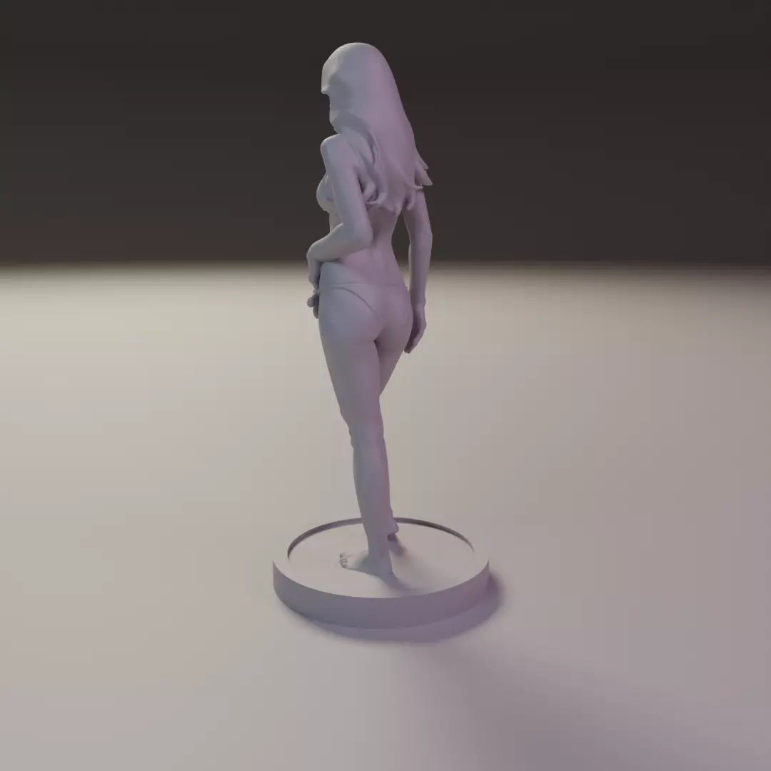 pin-up fitness bikini 3D print model_7