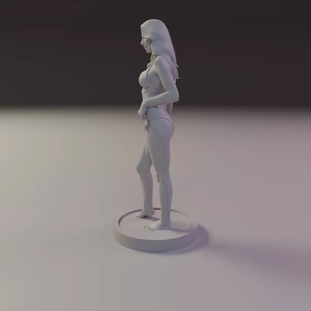 pin-up fitness bikini 3D print model_3