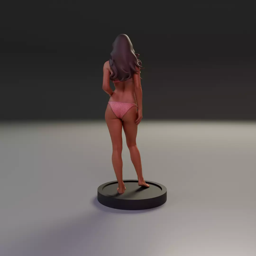 pin-up fitness bikini 3D print model_6